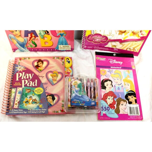 Disney Princess Activity Set Learn Write Color Wonder Crayons Play Pad Stickers - Picture 5 of 16